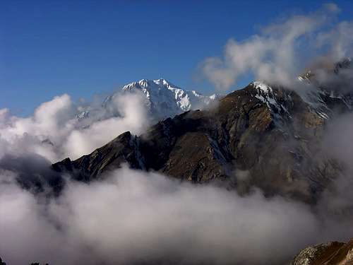 Il Monte Bianco (4810 m) dalla Testa Serena