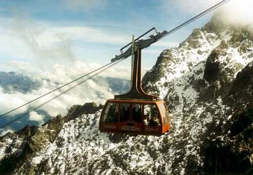Cable Car arriving at Pico...