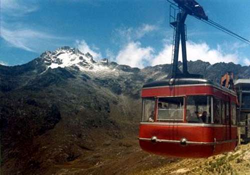 Cable Car with Bolivar Summit...
