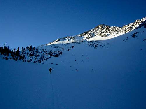 Snowshoeing up to the Alpine Ridge