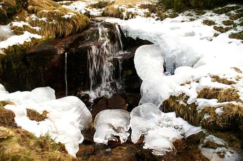 Curious ice formations in Garganta de Navarenas