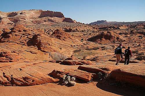 Hiking to The Wave at Coyote Buttes
