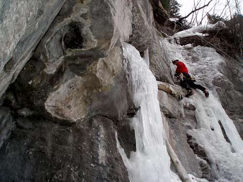 Following an Ice Route in Vail