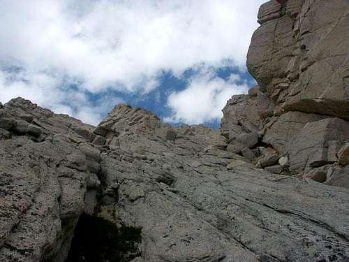 Typical climbing in the chute...