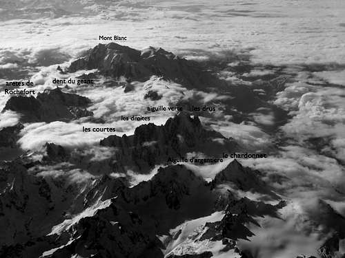Mont Blanc group from the air