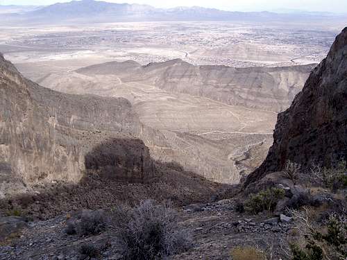 A view down the canyon