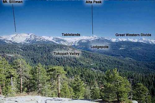 View of Alta Peak and...
