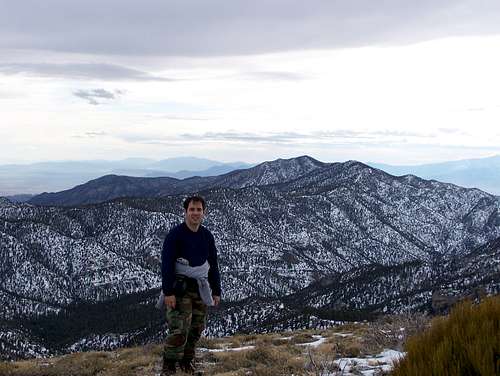 Myself on Hayford Peak, Sheep Peak in the background