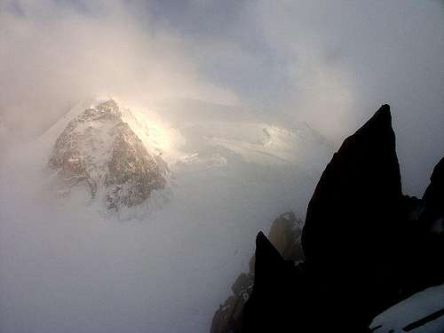 A glimpse of the Mont Blanc...