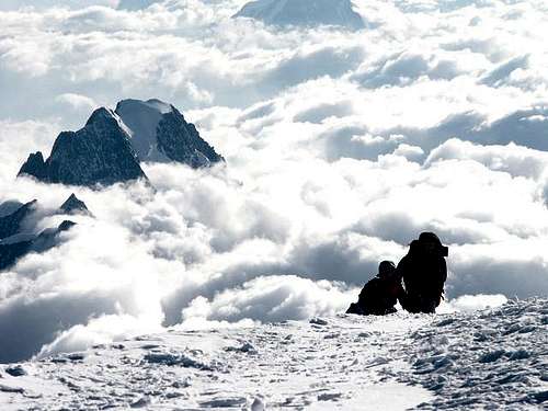 Mont-Blanc : arrival on the...