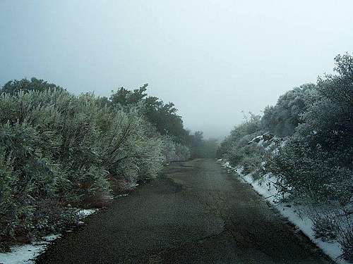 Icy Camino Cielo Road