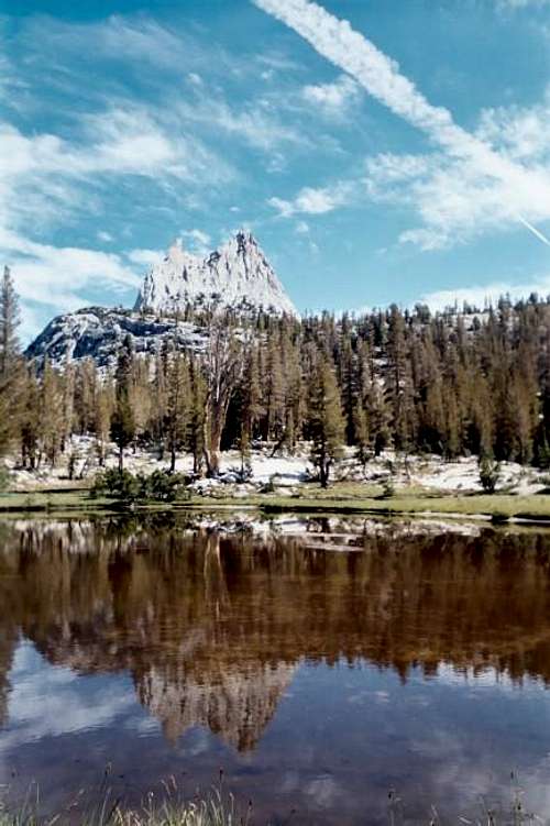 Cathedral Peak reflection in...