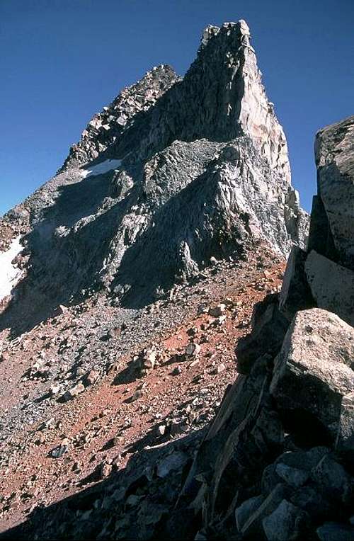 The summit pinnacle from the...