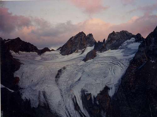 Bernina - View of Vedretta di Fellaria