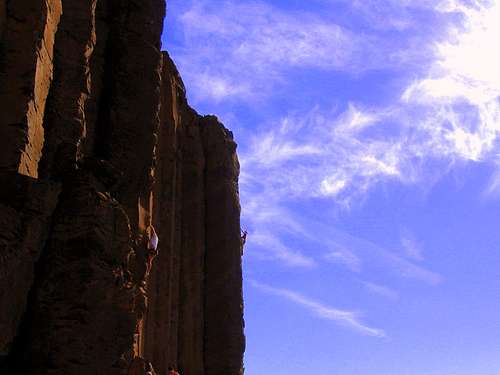 morning climbers on sunshine wall