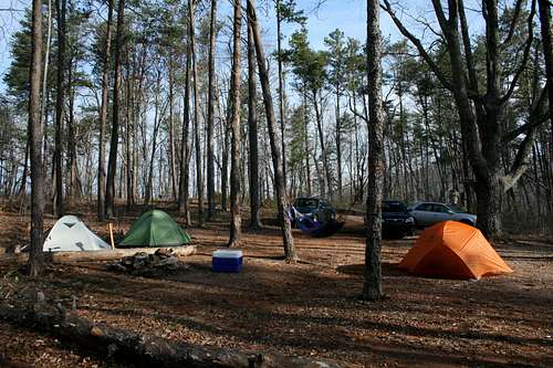 lower primitive campground at Cheaha