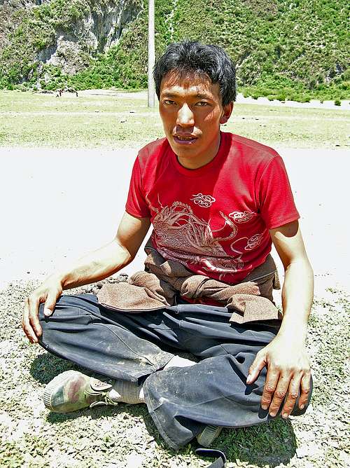 Kham Tibetan man posing