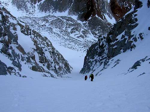 In the north couloir of Emerson