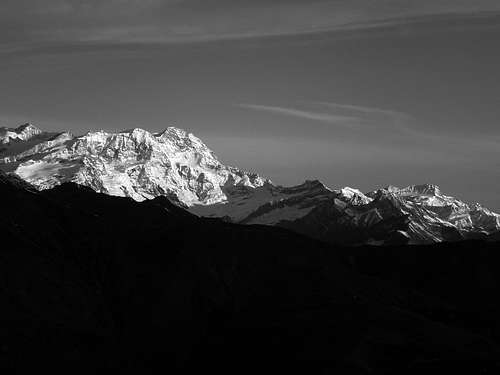 Alpenglow on Monte Rosa