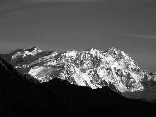 Alpenglow on Monte Rosa