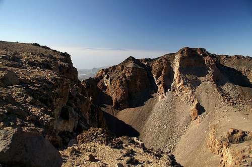 La Palma hovering above the Pico Viejo Crater