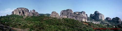 A panoramic view of Meteora