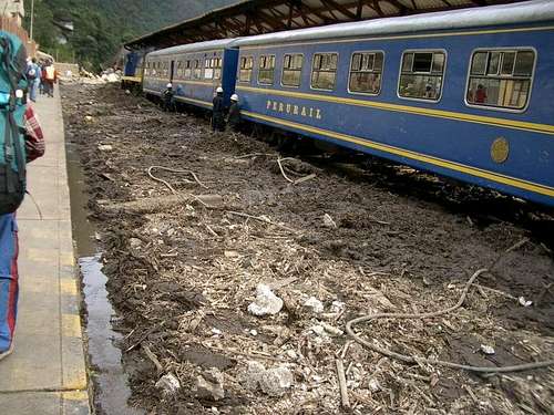 Train Derailed due to a Mud Slide