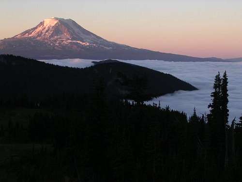Morning view of Mt Adams from...