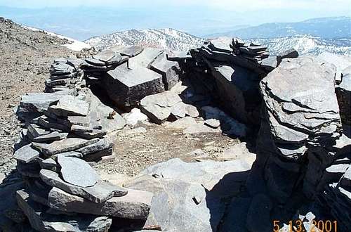 wind shelter at summit