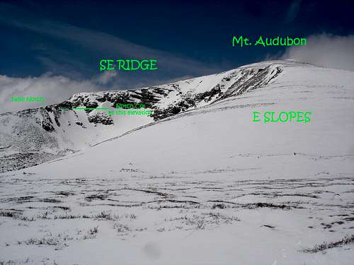 Audubon's SE ridge upper from E slopes.