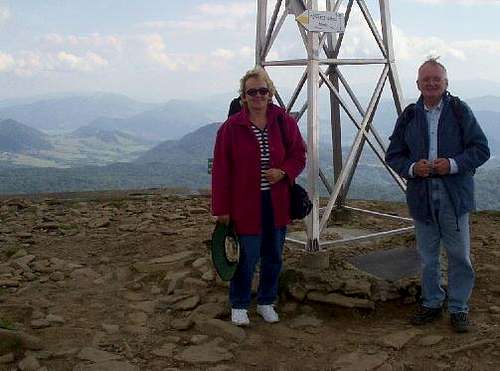 On the summit of Mount Tarnica (1346 meters)
