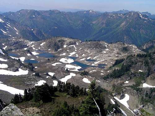 Tarns from Yellow Aster Butte