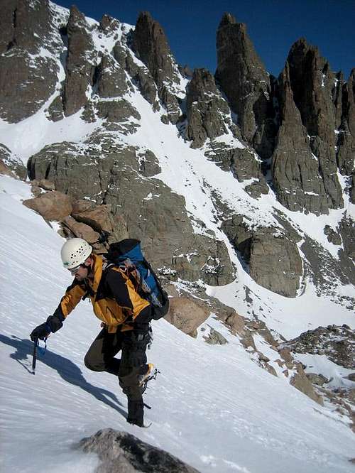 Climbing Powell Snowfields