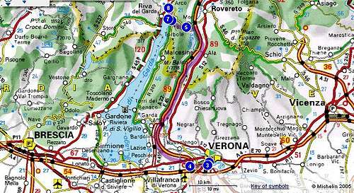 Map of Garda Lake