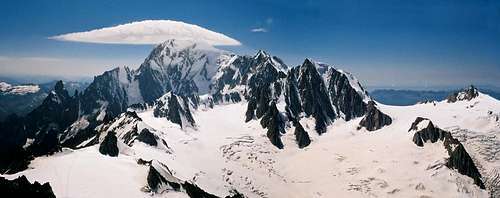 A panoramic view of Mont Blanc