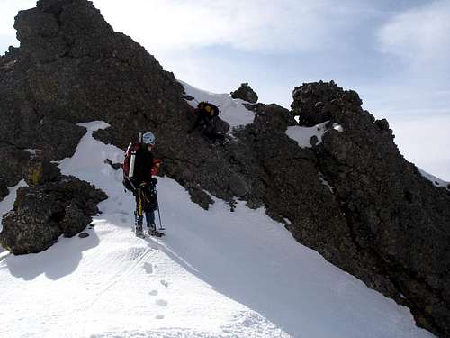 Approaching the couloir