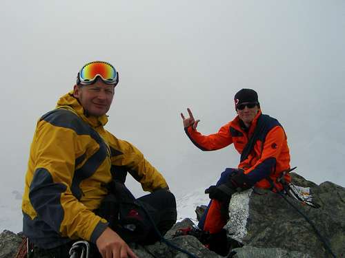 On the summit of Rimpfischhorn
