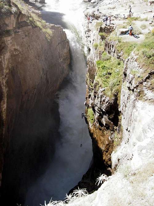 Rappelling at Sipia Falls
