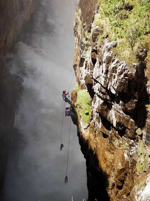 Sipia Falls Rappelling