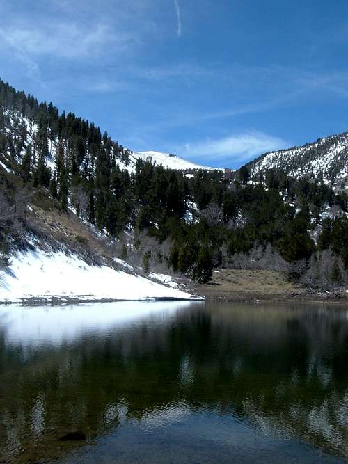 View from Church's pond up to Mount Rose
