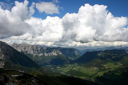 Big clouds over the Berchtesgaden Alps
