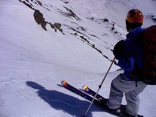 NE face ski descent