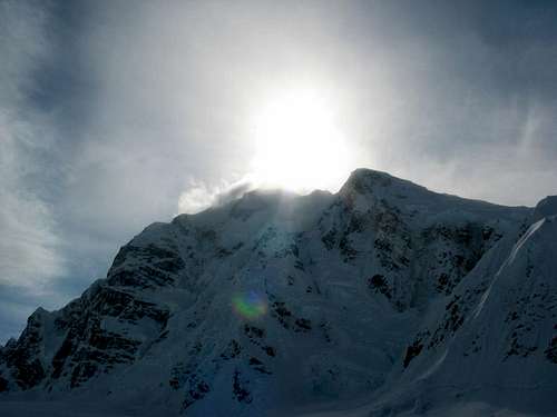 Avalanche on Mount Hunter