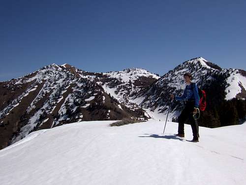 Kent on Loafer ridge in front of Santaquin Peak