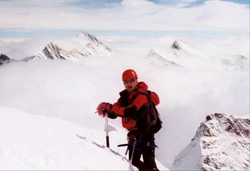 Me on Monch summit ridge, a...