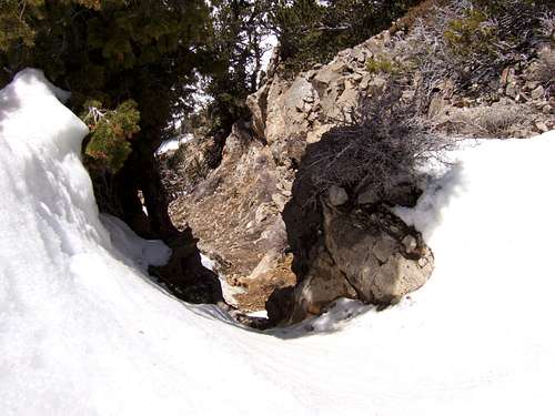 Chute on southeast ridge of Santaquin Peak
