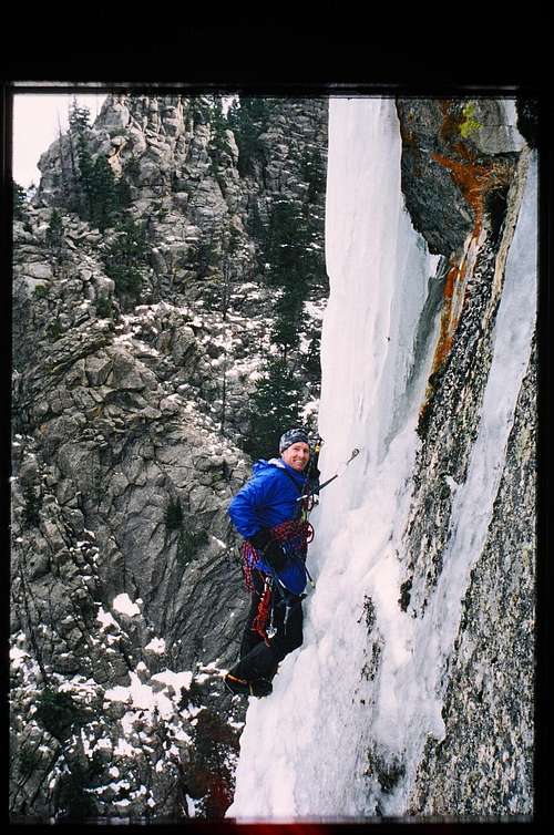 Topping out on one of the Boulder Canyon climbs in 1998 too bad they are not there in the winter any more