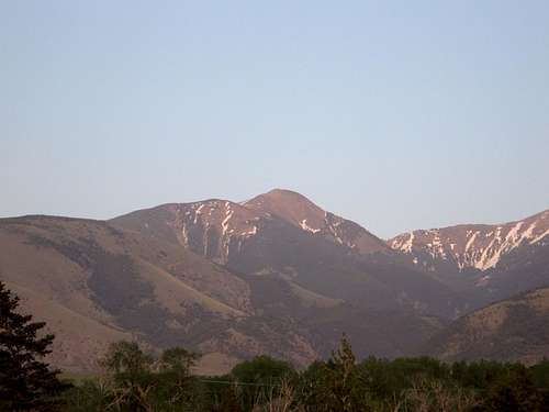 Chico Peak at sundown in May 2007