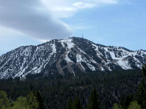 Zoom shot of Slide Mountain