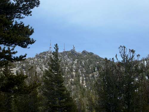 View of the summit from the trail